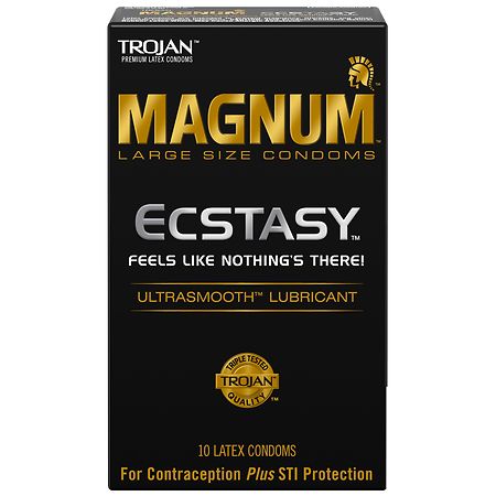 Trojan Magnum Ecstasy Large Size Condoms - 10.0 ea