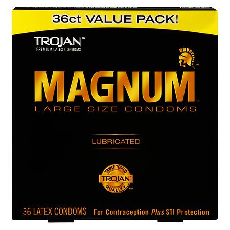 Trojan Magnum Magnum Large Size Premium Lubricated Condoms Large - 12.0 ea