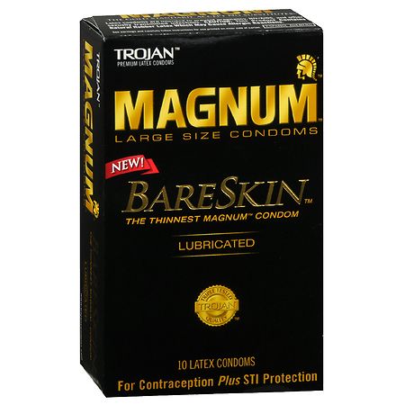 Trojan Bareskin Large Lubricated Latex Condoms - 10.0 ea