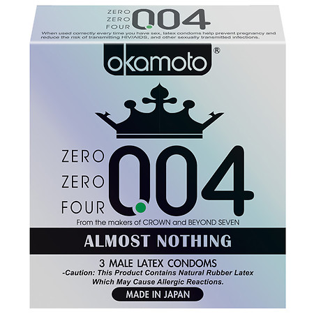 Okamoto 004 Almost Nothing Latex Condoms - 24.0 ea