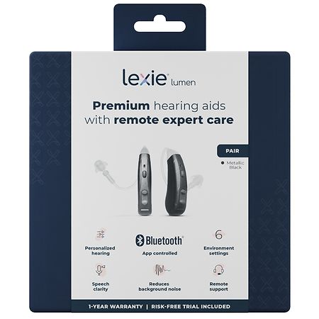 Lexie Hearing Lumen Self-fitting, Over-the-counter, Behind-the-ear, Digital Hearing Aids - 1.0 pr