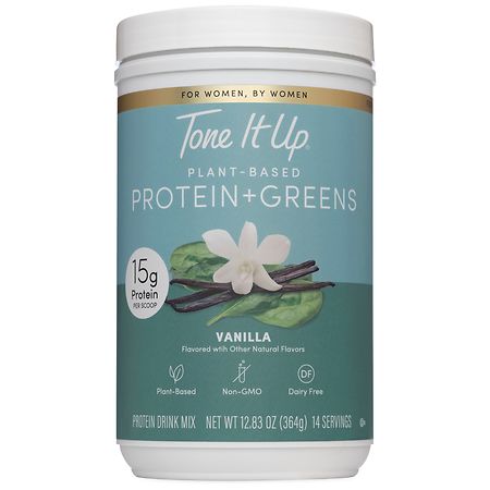 Tone It Up Plant-Based Protein + Greens, Vanilla - 12.83 oz