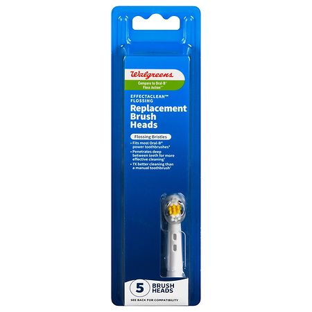 Walgreens Effectaclean Flossing Replacement Brush Heads - 5.0 ea