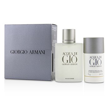 Giorgio ArmaniAcqua Di Gio Coffret: Eau De Toilette Spray 100ml/3.4oz + Alcohol-Free Deodorant Stick 75ml/2.6oz 2pcs