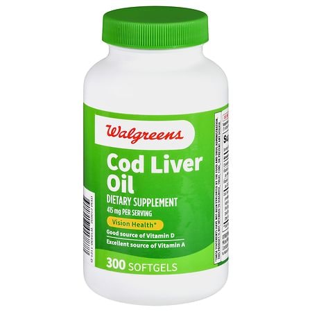 Walgreens Cod Liver Oil 415 mg Softgels - 300.0 ea