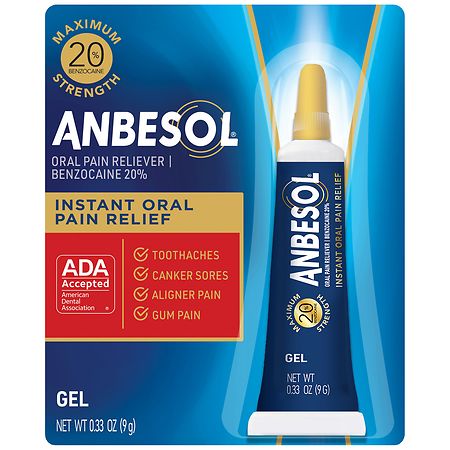 Anbesol Maximum Strength Oral Pain Relief Gel - 0.33 oz