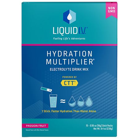 Liquid I.V. Hydration Multiplier Electrolyte Drink Mix Passion Fruit - 0.56 oz x 15 pack