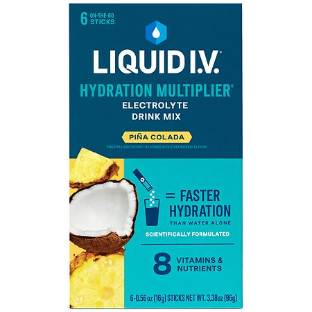 Liquid I.V. Hydration Multiplier - Electrolyte Drink Mix Pina Colada - 0.56 oz x 6 pack