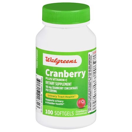 Walgreens Cranberry 168 mg plus Vitamin C Softgels - 100.0 ea