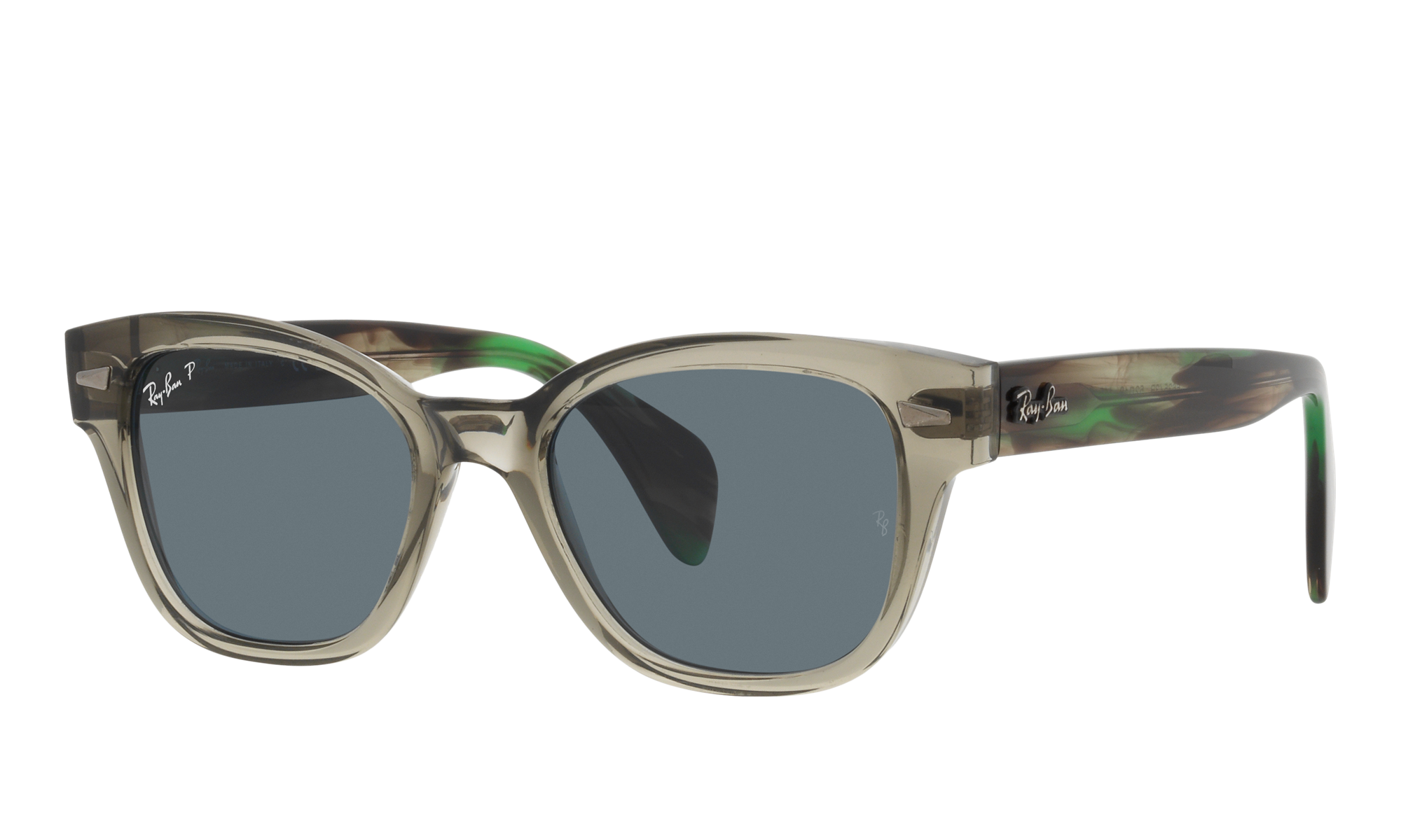 Ray-Ban Unisex Rb0880s Transparent Green Size: Large