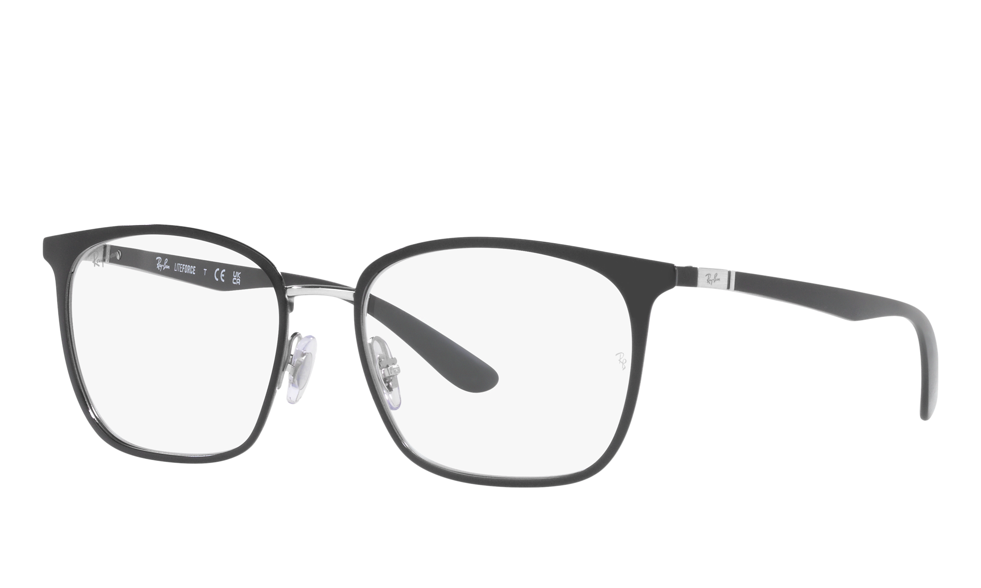 Ray-Ban Unisex Rx6486 Black On Silver Size: Large