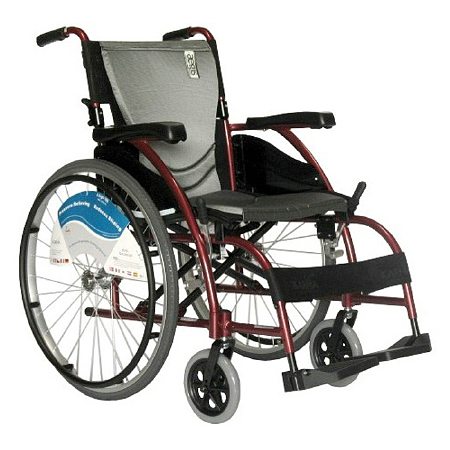 Karman 18 inch Wheelchair with Fixed Armrests and Footrests, 27 lbs. - 1.0 ea