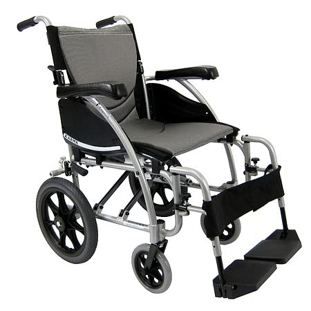 Karman 16 inch Aluminum Transport Wheelchair, 22 lbs. - 1.0 ea