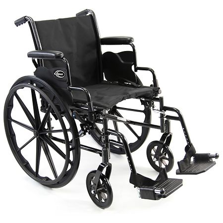 Karman LT-700T Lightweight Steel Wheelchair with Removable Armrest - 1.0 ea