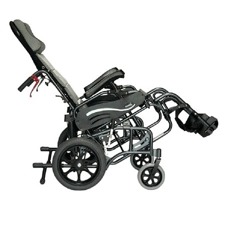 Karman 16 inch Tilt in Space Reclining Transport Wheelchair with Elevating Legrest - 1.0 ea