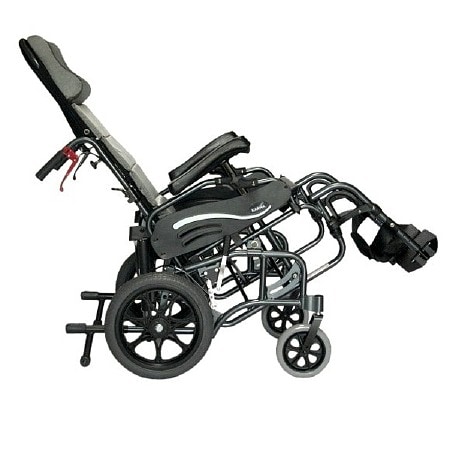 Karman 18 inch Tilt in Space Reclining Transport Wheelchair with Elevating Legrest - 1.0 ea
