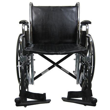 Karman 20 inch Heavy Duty Wheelchair with Removable Armrest & Adjustable Height - 1.0 ea