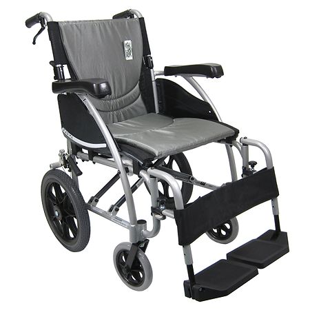 Karman 16in Seat Ergonomic Transport Wheelchair - 1.0 ea