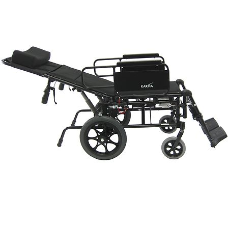 Karman 22in Seat Lightweight Reclining Transport Wheelchair - 1.0 ea