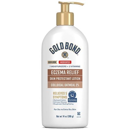 Gold Bond Medicated Eczema Relief Skin Protectant Lotion Fragrance Free - 14.0 oz