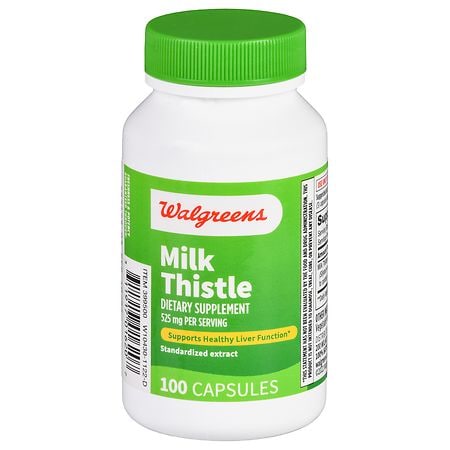 Walgreens Milk Thistle 525 mg Capsules - 100.0 ea