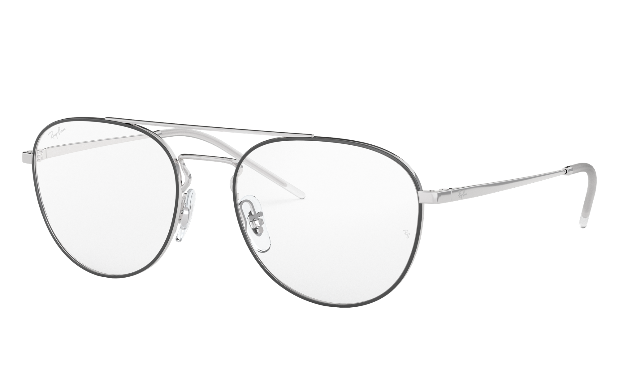 Ray-Ban Unisex Rx6414 Black On Silver Size: Standard
