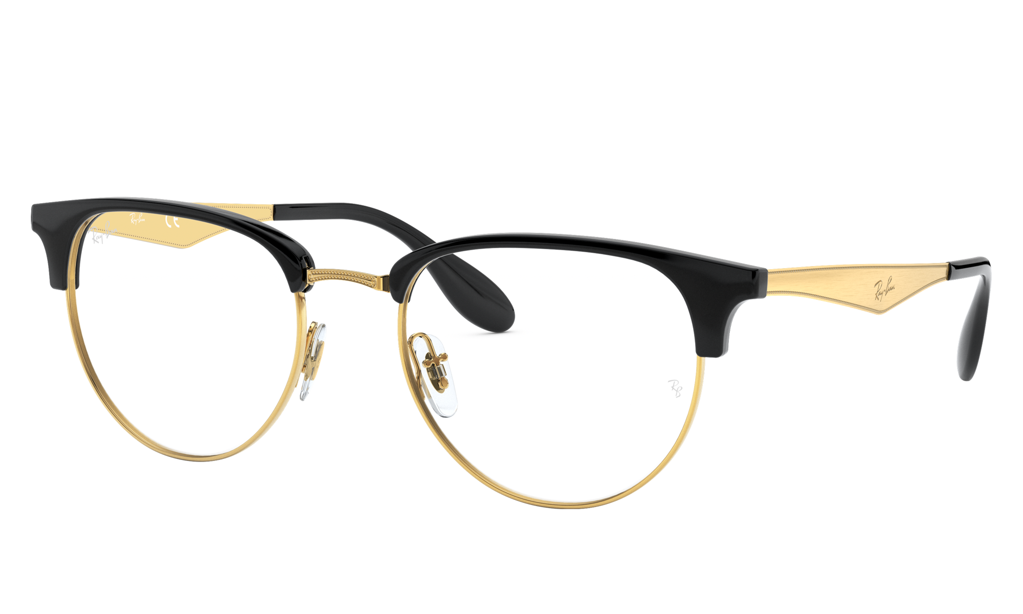 Ray-Ban Unisex Rx6396 Black On Gold Size: Standard