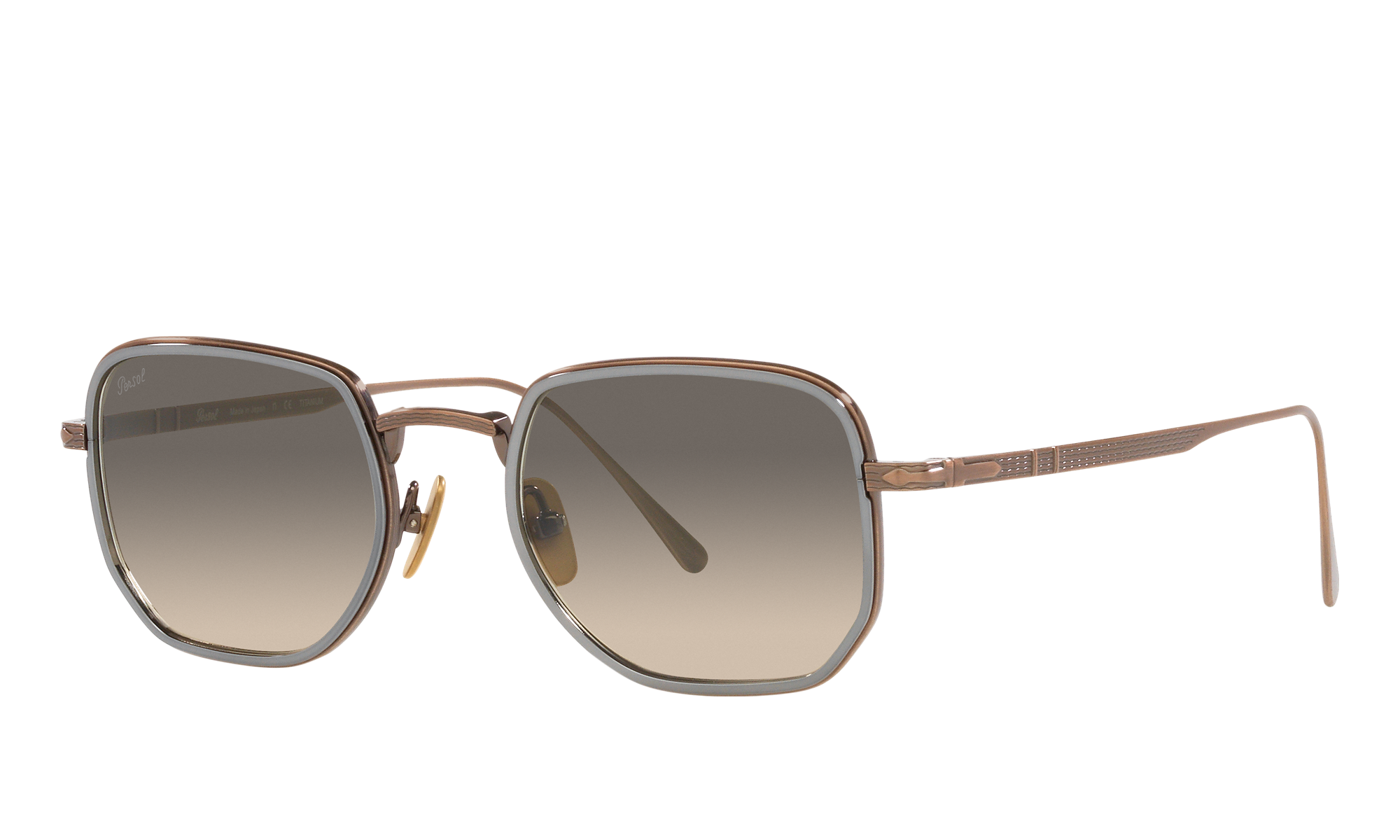 Persol Unisex Po5006st Brown, Gunmetal Size: Extra Small