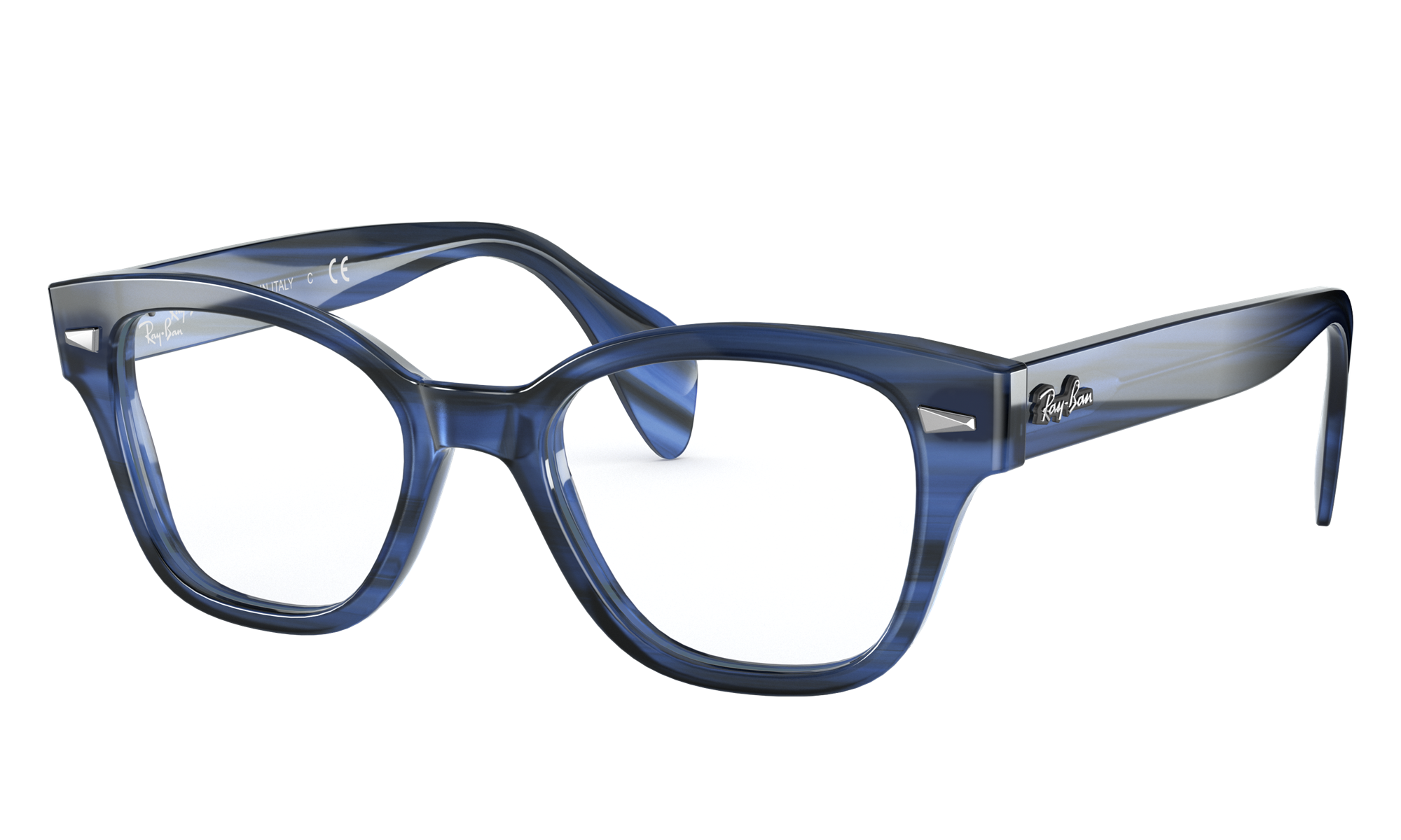 Ray-Ban Unisex Rx0880 Striped Blue Size: Small