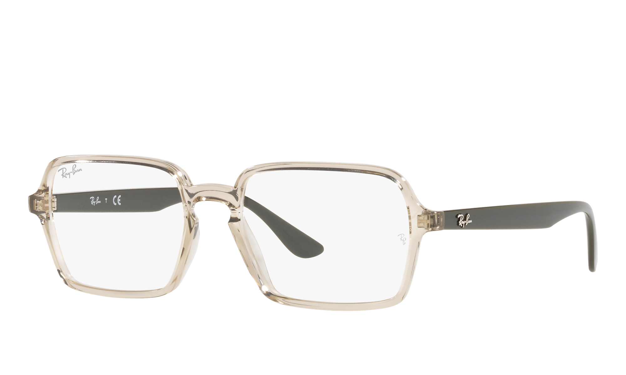 Ray-Ban Unisex Rx7198 Transparent Beige Size: Extra Small