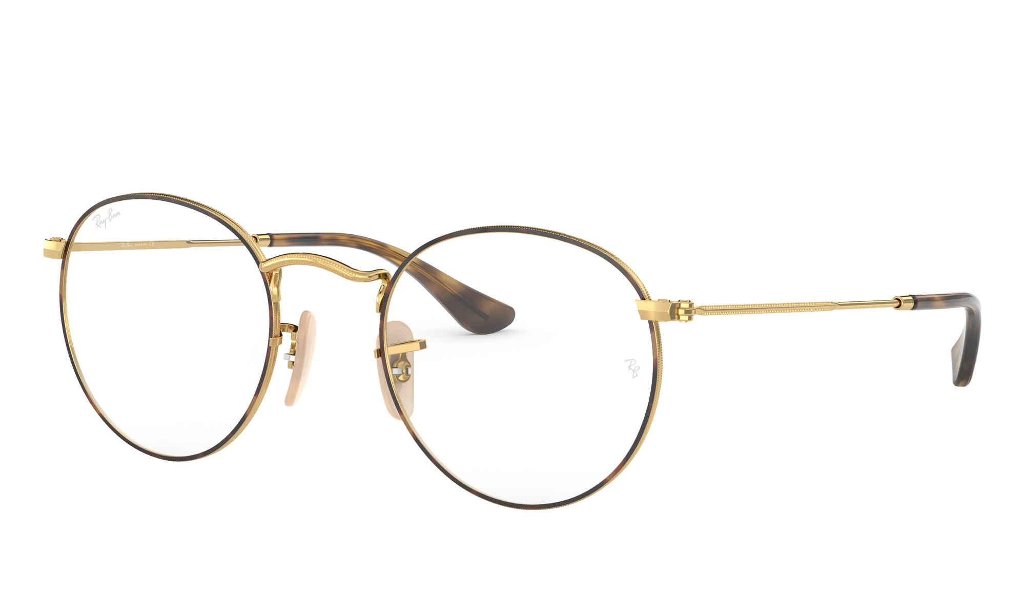 Ray-Ban Unisex Rx3447v Havana On Gold Size: Small