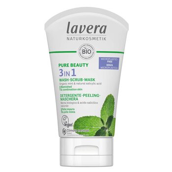 LaveraPure Beauty 3 In 1 Wash, Scrub, Mask - For Blemished & Combination Skin 125ml/4oz