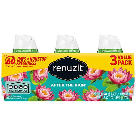 Renuzit Gel Air Fresheners After the Rain - 7.0 oz x 3 pack