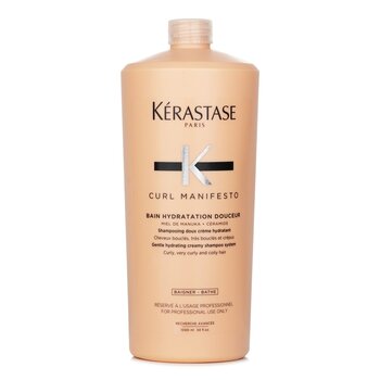 KerastaseCurl Manifesto Bain Hydratation Douceur Shampoo Gentle Creamy Shampoo - For Curly, Very Curly & Coily Hair (Salon Size) 1000ml/34oz