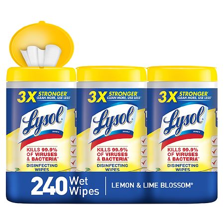 Lysol Disinfecting Wipes Lemon & Lime Blossom, 3 Pack - 80.0 ea x 3 pack