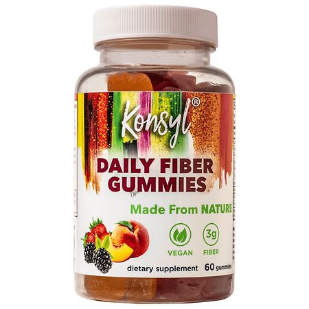 Konsyl Daily Fiber Gummies Berries and Peach - 60.0 ea