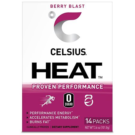 Celsius On-the-Go Powder Stick Packets Berry Blast - 14.0 ea