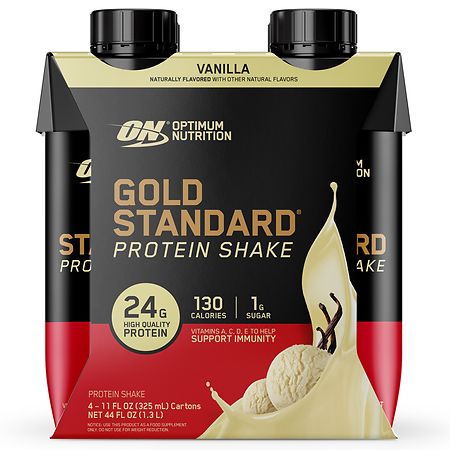 Optimum Nutrition Gold Standard Protein Shake - 11.0 fl oz x 4 pack