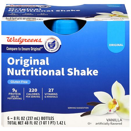 Walgreens Regular Nutritional Shake - 8.0 oz x 6 pack