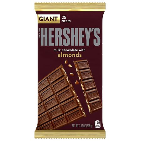 Hershey's Giant Candy Bar Milk Chocolate with Almonds - 7.37 oz