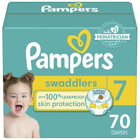 Pampers Swaddlers Active Baby Diapers - 7 70.0 ea