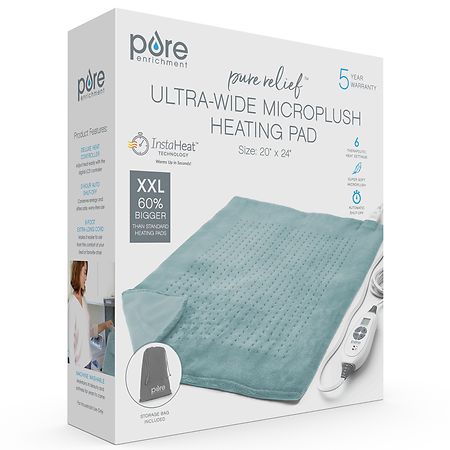 Pure Enrichment Pure Relief Ultra-Wide Microplush Heating Pad - 1.0 ea