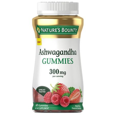 Nature's Bounty Ashwagandha Gummies Mixed Berry - 60.0 ea