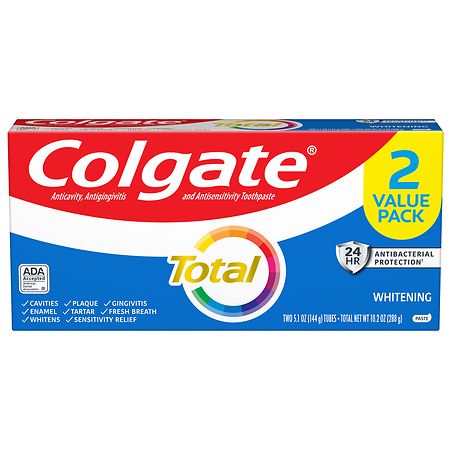 Colgate Total Total Whitening Toothpaste Pack Mint - 5.1 oz x 2 pack