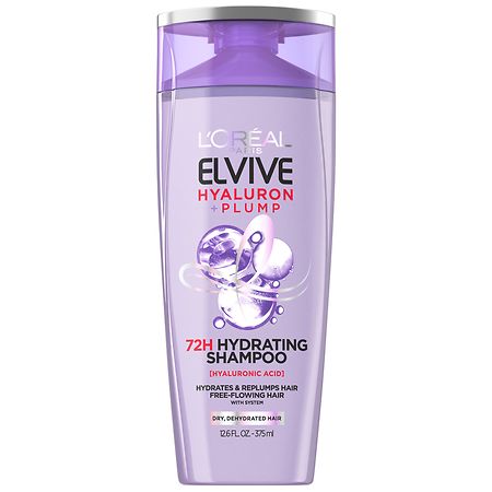 L'Oreal Paris Elvive Hyaluron Plump 72H Hydrating Shampoo, Paraben-Free - 12.6 fl oz