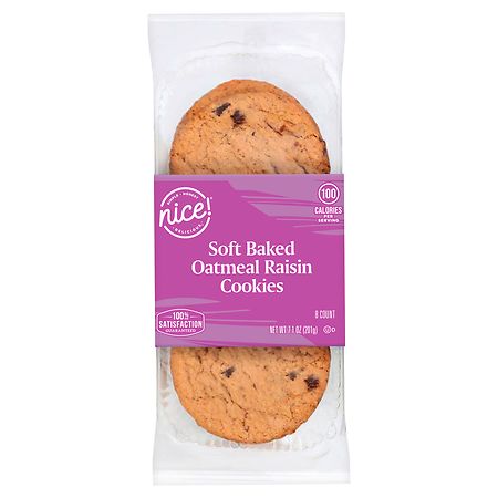 Nice! Soft Baked Cookies Oatmeal Raisin - 8.0 ea