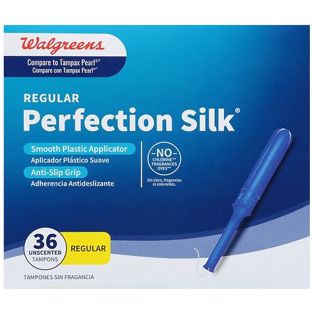 Walgreens Perfection Silk Tampons Regular Unscented - Regular Absorbency 36.0 EA