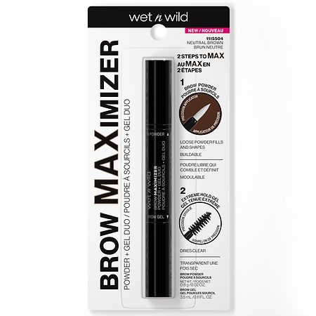 Wet n Wild Ultimate Brow Maximizer Powder + Gel Duo - 0.11 fl oz