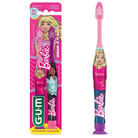 G-U-M Barbie Kid's Toothbrush, with Suction Cup Base - 2.0 ea