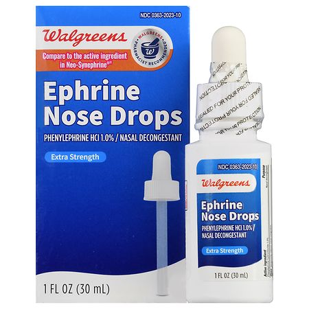 Walgreens Extra Strength Ephrine Nose Drops - 1.0 Fl OZ